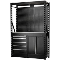 Bunker 15 Piece Modular Storage System and Stainless Steel Workbench