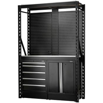 Bunker 15 Piece Modular Storage System and Stainless Steel Workbench