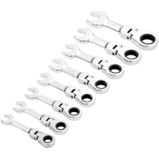 Draper Hi Torq 8 Piece Stubby Flexible Ratchet Combination Spanner Set