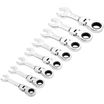 Draper Hi Torq 8 Piece Stubby Flexible Ratchet Combination Spanner Set
