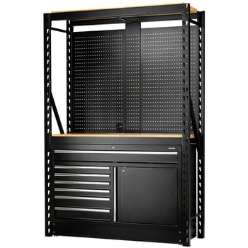 Bunker 14 Piece Modular Storage System and Hardwood Workbench