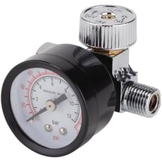 Draper 1/4" BSP On Gun Air Regulator and Gauge 180psi