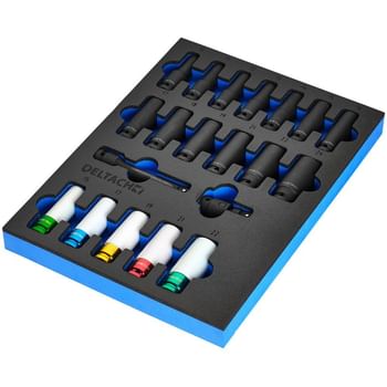 Bunker 20 Piece 1/2" Drive Impact Socket Set in EVA Foam Inlay