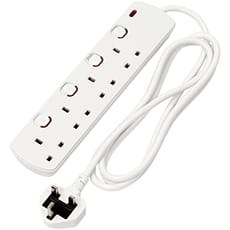 Draper 4 Socket Cable Extension Lead with Switches 240v
