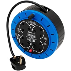 Draper 4 Socket Cable Extension Cassette Reel 240v