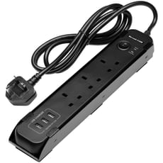 Bunker Magnetic 6 Socket Power Strip USB and AC