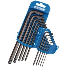 Draper 10 Piece Ball End Hexagon Allen Key Set Imperial
