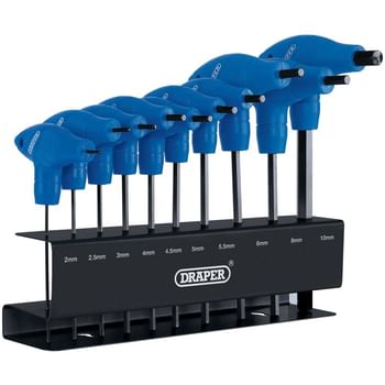 Draper 10 Piece T Handle Hexagon Allen Key Set Metric