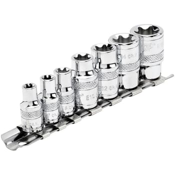 Draper 7 Piece Combination Drive Torx Socket Set