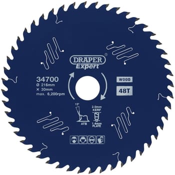 Draper Expert PTFE TCT Circular Saw Blade for Wood