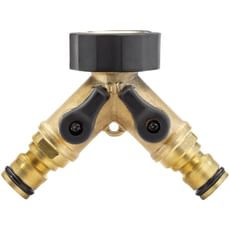 Draper Expert Brass 2 Way Flow Control Tap Connector