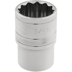 Draper 3/8" Drive Polished Finish Hi Torq Bi Hexagon Socket Imperial