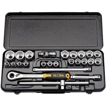 Elora 25 Piece 1/2" Drive Bi Hex Socket Set Metric