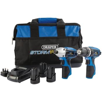 Draper Storm Force 10.8v Cordless 3 Piece Power Tool Kit