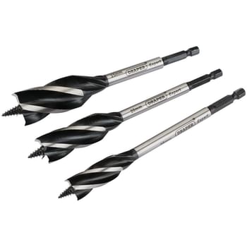 Draper 3 Piece 4 Fluted Wood Auger Bit Set