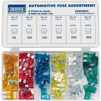 Draper 120 Piece Automotive Fuse Assortment