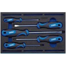 Draper 5 Piece Soft Grip Screwdriver Set In Eva Insert Tray