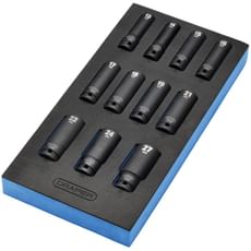 Draper 11 Piece 1/2" Drive Impact Socket Set In Eva Insert Tray