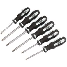 Draper 6 Piece Pound Thru Soft Grip Screwdriver Set