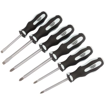 Draper 6 Piece Pound Thru Soft Grip Screwdriver Set
