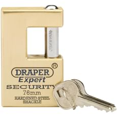 Draper Expert Solid Brass Padlock Closed Shackle