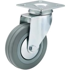 Draper Swivel Plate Fixing Rubber Wheeled Castor