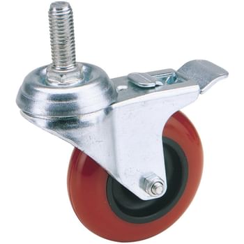 Draper Swivel Bolt Fixing Polyurethane Wheeled Castor and Brake