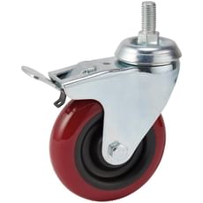 Draper Swivel Bolt Fixing Polyurethane Wheeled Castor and Brake