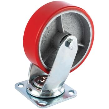 Draper Swivel Plate Fixing Heavy Duty Polyurethane Wheeled Castor