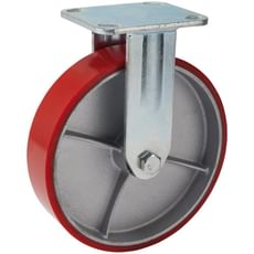 Draper Fixed Plate Fixing Heavy Duty Polyurethane Wheeled Castor