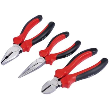 Draper Redline 3 Piece Heavy Duty Soft Grip Pliers Set 160mm