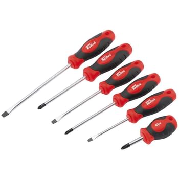 Draper Redline 6 Piece Soft Grip Pozi Screwdriver Set