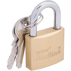 Draper Redline Brass Cylinder Padlock