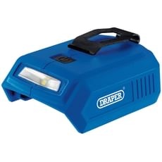 Draper LED Worklight and USB Adaptor for D20 20v Batteries