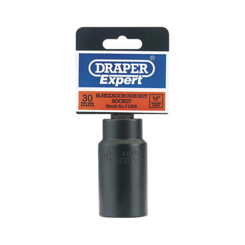Draper Expert 1/2" Drive Bi Hexagon Impact Hub Nut Socket Metric