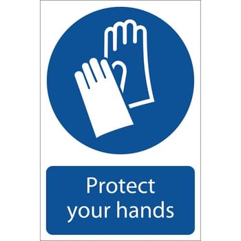 Draper Protect Your Hands Sign