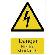 Draper Danger Electric Shock Risk Sign