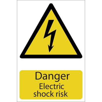 Draper Danger Electric Shock Risk Sign