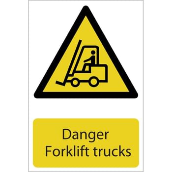 Draper Danger Forklift Trucks Sign