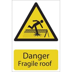 Draper Danger Fragile Roof Sign