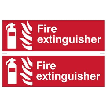 Draper Fire Extinguisher Sign Pack of 2