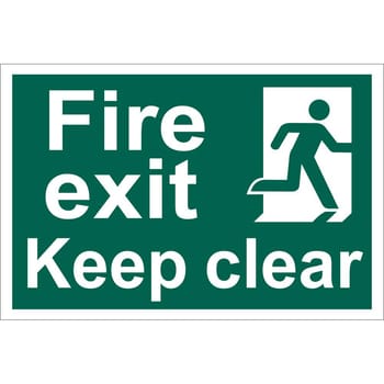 Draper Fire Exit Keep Clear Sign