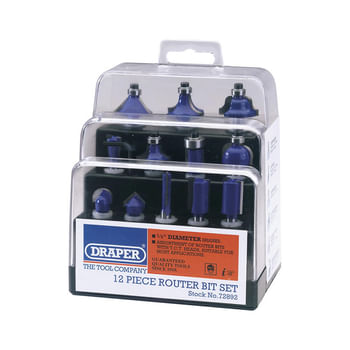 Draper 12 Piece 1/4" Router Bit Set
