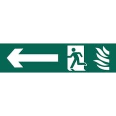 Draper Running Man Arrow Left Fire Safety Sign