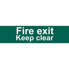 Draper Fire Exit Keep Clear Sign