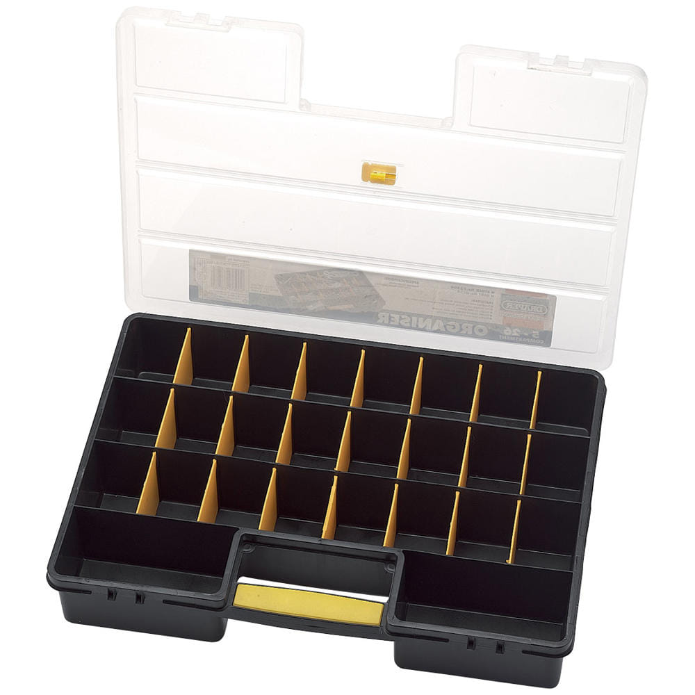 Draper 53875 Cassetta Portattrezzi In Plastica Con Vassoio Estraibile - Multicolore, Resistente Agli Urti, 375x160x35 Mm - 4