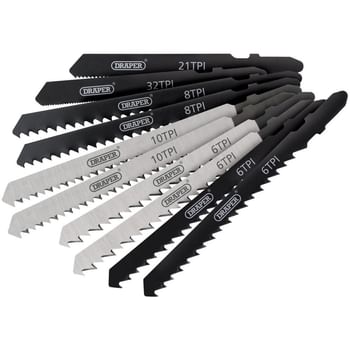 Draper Expert 10 Piece Assorted Jigsaw Blade Set