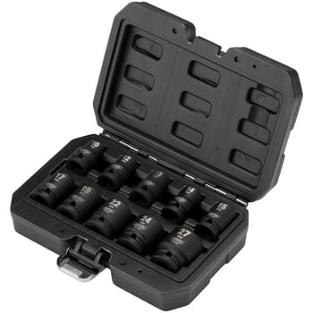 Draper 10 Piece 1/2" Drive Impact Hex Socket Set Metric