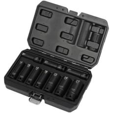 Draper 10 Piece 1/2" Drive Deep Impact Hex Socket Set Metric