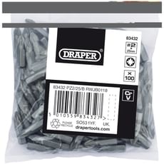 Draper Pozi Screwdriver Bits